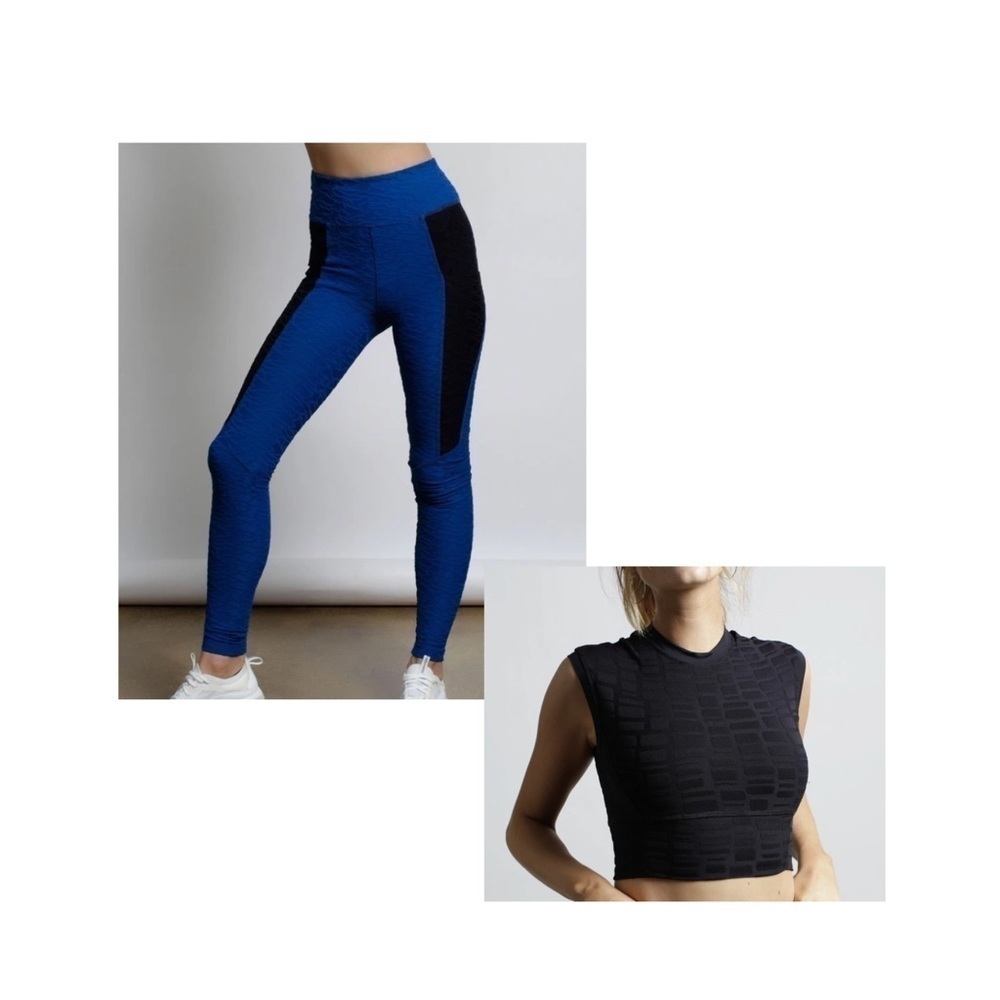 3D Active Cap Sleeve Crop Top & Leggings